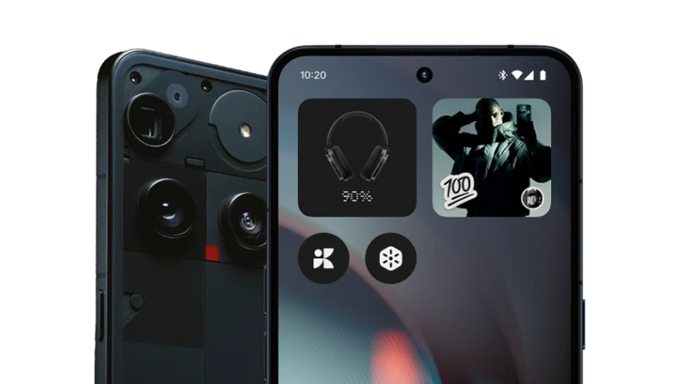 nothing phone 3 schwarz hochformat rueckseite eingedreht und front homescreen