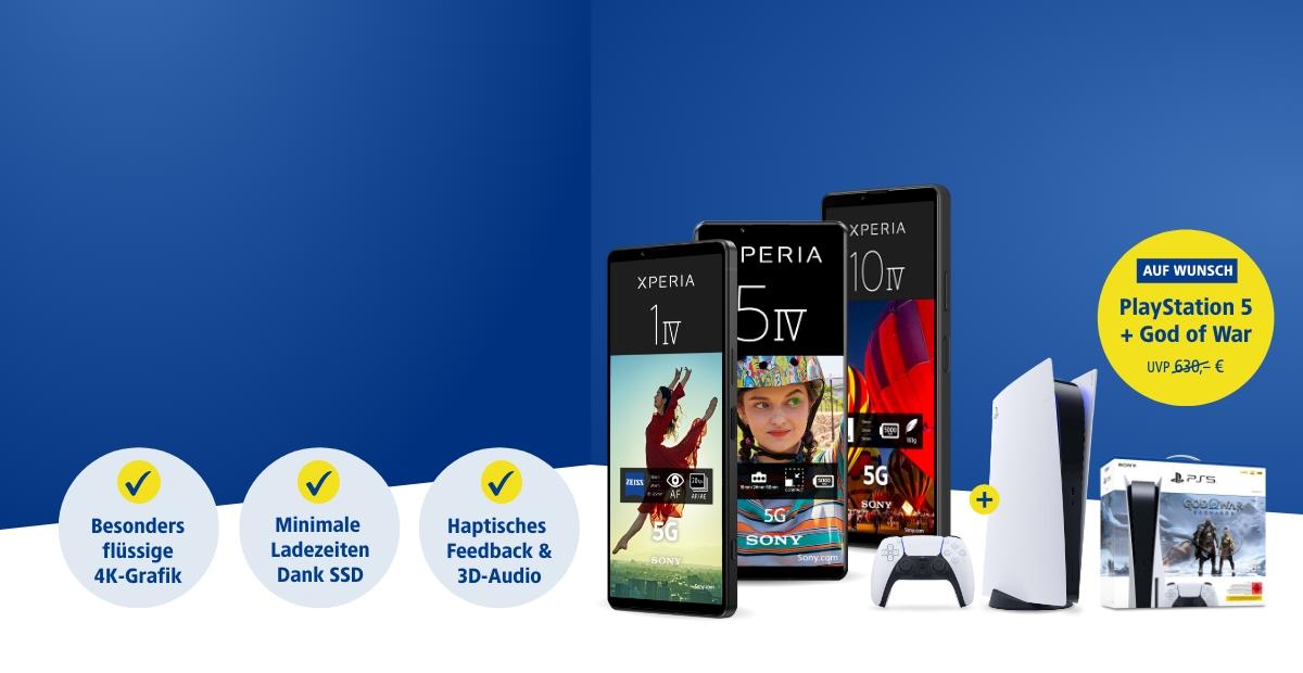 buehne sony xperia serie mit playstation 5
