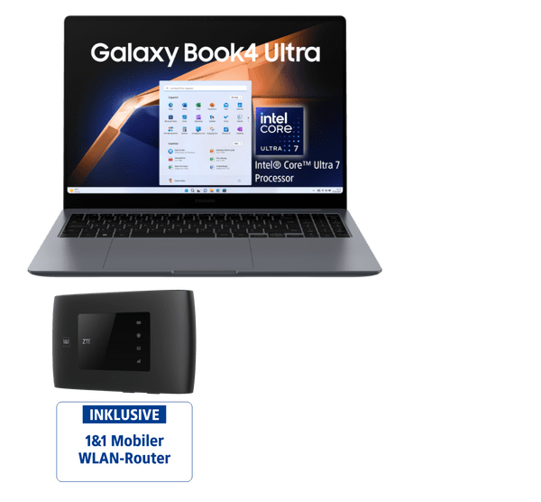 samsung galaxy book4 ultra gratis 1 und 1 wlan router