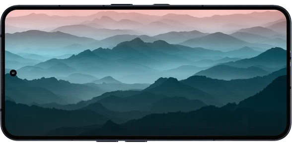 nothing phone 3 schwarz querformat vorderseite panorama berglandschaft