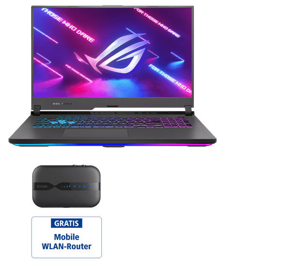 asus rog strix g17 mit gratis mobile wlan router