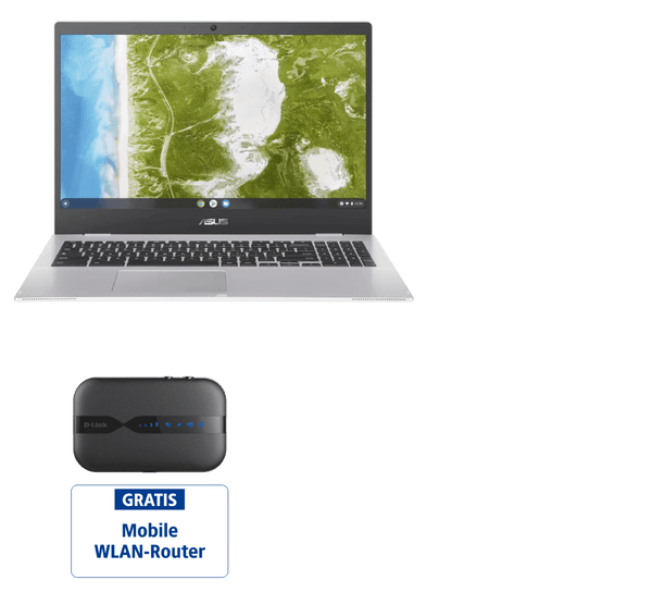 asus chromebook cx1 mit gratis mobile wlan router neu