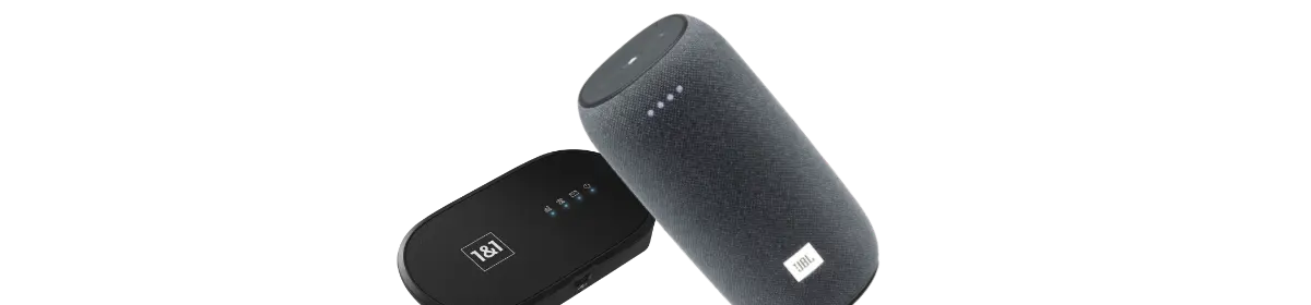mobile wlan router und jbl link portable lautsprecher | 1&1 mobile wlan router und jbl link portable lautsprecher