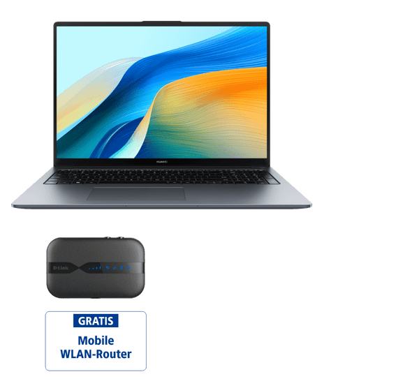 huawei matebook d16 mit gratis mobile wlan router