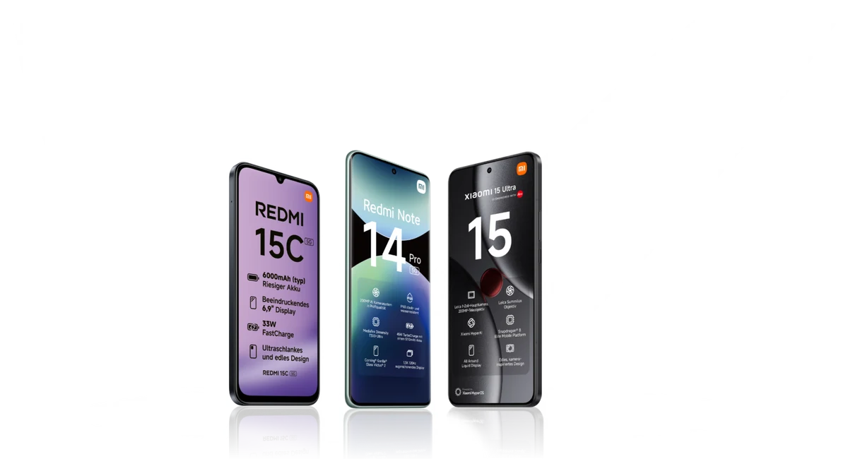 xiaomi smartphones mit spotlights
