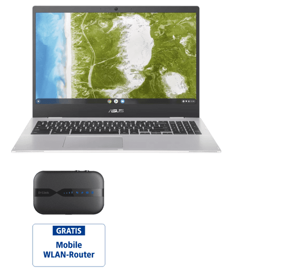 asus chromebook cx1 mit gratis mobile wlan router