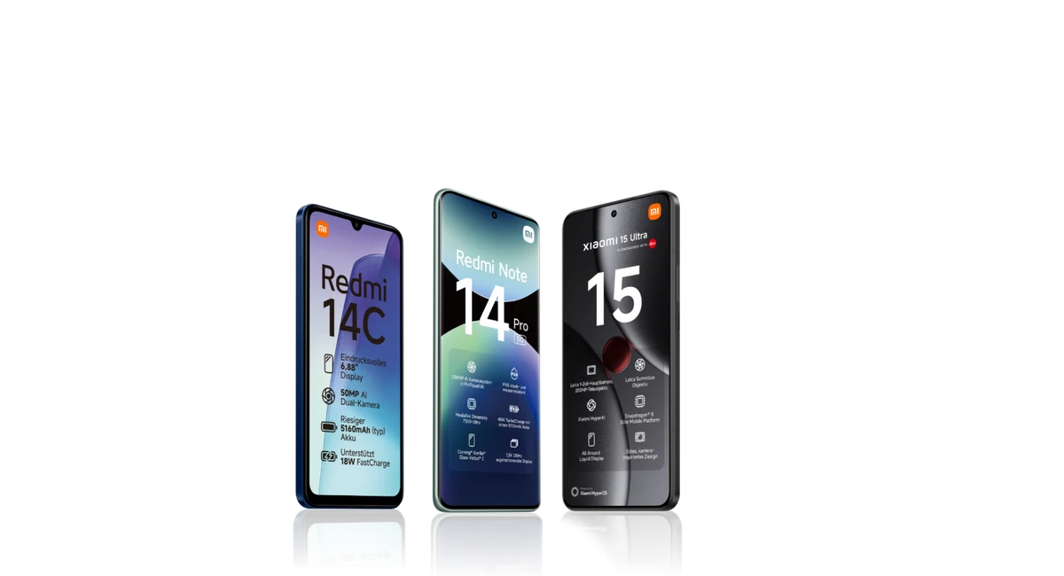 xiaomi smartphones mit spotlights