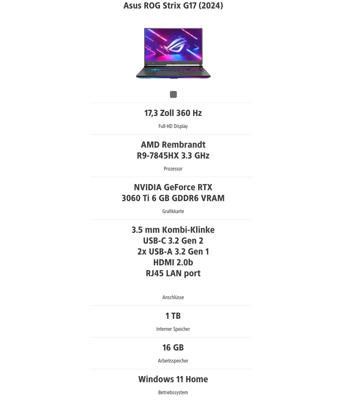 gaming laptop asus rog strix g17