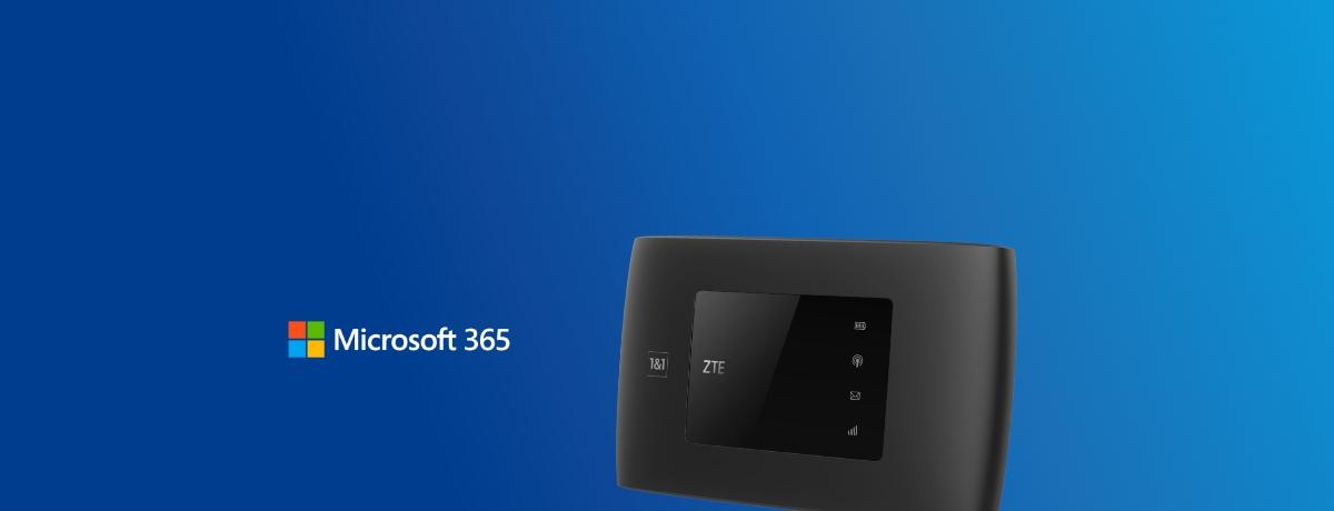 office set microsoft 365 und mobile wlan router